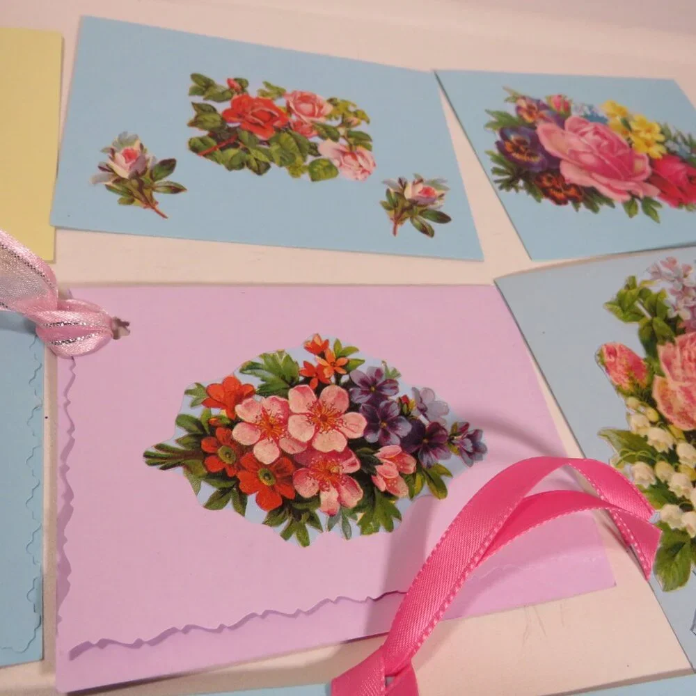 Victorian Gift Tags Cardstock with some embossed images & glitter paint accents